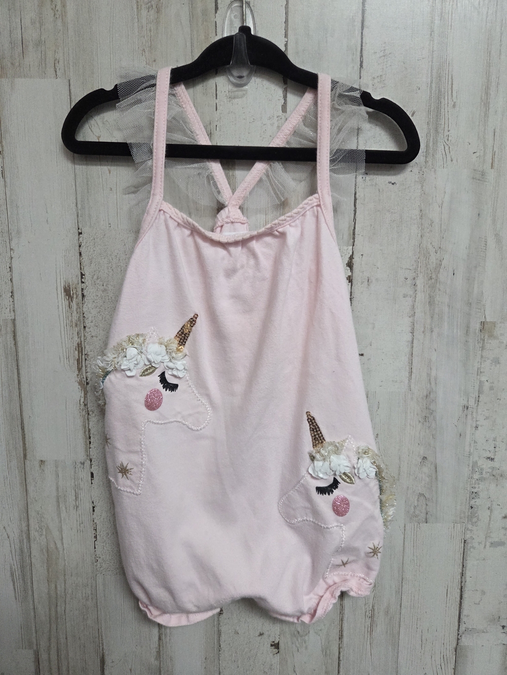 💝 Mud Pie Pink Unicorn Bubble Romper